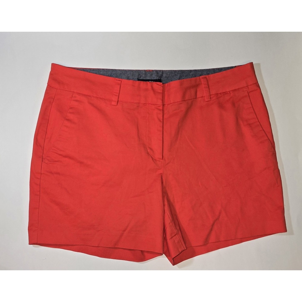 Nautica Womens Orange Chino Stretch Shorts Beach Coastal Classic Preppy Sz 8
